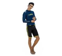 Sharplace Traje de Baño para Hombre de Dos Piezas Camiseta Protectora contra Medusas Pantalón Ajustado Material Suave de Nailon y Spandex Adecuado para Surf y Piscina, 3XL