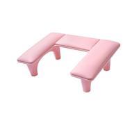 Sharplace U forma de brazo de forma manicura de manicura de manicura de clavos de clavos, piernas portátiles desmontables almohada de mano para uñas acrílicas, Rosa