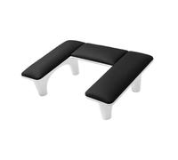 Sharplace U forma de brazo de forma manicura de manicura de manicura de clavos de clavos, piernas portátiles desmontables almohada de mano para uñas acrílicas, Negro