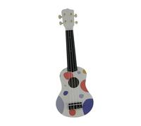 Sharplace Ukelele Guitarra de Juguete Ukelele de Madera de 21 Pulgadas Guitarra de Desarrollo Juguete Musical Instrumento Musical para Niños Niñas Regalos de Cu, Blanco