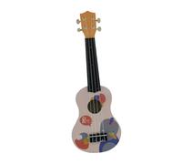 Sharplace Ukelele Guitarra de Juguete Ukelele de Madera de 21 Pulgadas Guitarra de Desarrollo Juguete Musical Instrumento Musical para Niños Niñas Regalos de Cu, Rosa