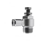 Sharplace Válvula para Control de Flujo Neumático Regulador para Limitación del Cuerpo en Acero Inoxidable 304 con Junta de Nitrilo Adecuada para Sistemas, Acero Inoxidable SL10-04 10 Unidades