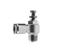 Sharplace Válvula para Control de Flujo Neumático Regulador para Limitación del Cuerpo en Acero Inoxidable 304 con Junta de Nitrilo Adecuada para Sistemas, Acero Inoxidable SL12-02 10 Unidades