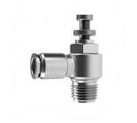 Sharplace Válvula para Control de Flujo Neumático Regulador para Limitación del Cuerpo en Acero Inoxidable 304 con Junta de Nitrilo Adecuada para Sistemas, Acero Inoxidable SL10-02 10 Unidades