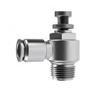 Sharplace Válvula para Control de Flujo Neumático Regulador para Limitación del Cuerpo en Acero Inoxidable 304 con Junta de Nitrilo Adecuada para Sistemas, Acero Inoxidable SL12-03 10 Unidades