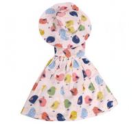 Sharplace Vestido de Muñeca de Moda con Sombrero y Estampados Creativos Conjunto de Ropa Elegante y Accesorio para Disfraz Adecuado para Niñas Juegos de Creatividad Colección Decoración , B7.31