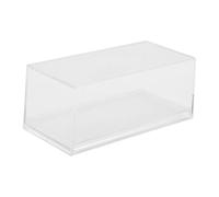 Sharplace Vitrina de acrílico Transparente a Prueba de Polvo, Elegante Caja de exhibición para Modelos de vehículos a Escala 1/64 para coleccionables, Base Transparente