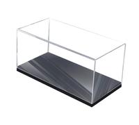 Sharplace Vitrina de acrílico Transparente a Prueba de Polvo, Elegante Caja de exhibición para Modelos de vehículos a Escala 1/64 para coleccionables, Base Negra