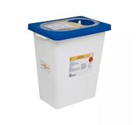 SharpSafety™ Contenedor de residuos farmacéuticos, tapa deslizante con juntas, 8 galones, caja de 10