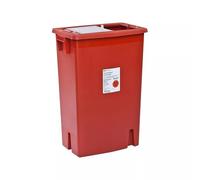 SharpSafety™ Contenedor para objetos punzantes, tapa deslizante con juntas, rojo, 8 galones, caja de 10