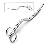 Sharpy - Tijeras para apliques, hoja de acero inoxidable de 6 pulgadas con mango curvado doblado doble para bordado, tela, hilo, tejer, costura, artes y manualidades