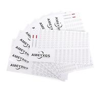 SHARROW 12 cintas de visera de tiro con arco, pegatinas de escala de calibración ajustables para viseras de arco, alcance de 20 a 100 yardas, herramienta de ajuste para bandas de calibración de larga