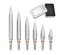 SHARROW 12 Piezas Puntas de Flecha de Tiro con Arco Acero Inoxidable Contrapeso 100-300 Grains Consejos de Caza Puntos Broadheads para Flechas de Carbono (250 Grains, 9/32")