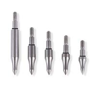 SHARROW 12 Piezas Puntas de Flecha de Tiro con Arco Acero Inoxidable Contrapeso 75/100/125/150/200/250/300 Grains Consejos de Caza Puntos Broadheads para Flechas de Carbono (Plateado, 300 Grains)