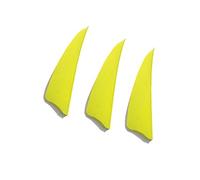 SHARROW 50 Piezas Plumas de Flecha 3 Pulgadas Tiro con Arco Plumas para Flechas Natural Fletching (Amarillo Claro)