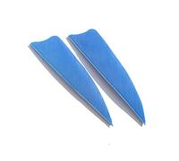 SHARROW 50 Piezas Plumas de Flecha 3 Pulgadas Tiro con Arco Plumas para Flechas Natural Fletching (Azul Claro)