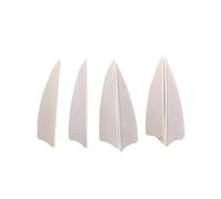 SHARROW 50 Piezas Plumas de Flecha 3 Pulgadas Tiro con Arco Plumas para Flechas Natural Fletching (Blanco)