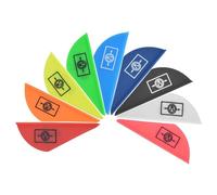 SHARROW 50 Piezas Plumas de Flecha de Tiro con Arco, Flechas de Caza de Goma de 2'' Flechas de resortes para Flechas de Vane para Caza Flechas de Bricolaje Flechas de Carbono (Amarillo, 50 pcs)