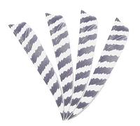 SHARROW 50pcs Plumas de Flecha 5 Pulgadas 4 Pulgadas Naturales Pluma de Pavo Fletching Plumas para Flechas ala Derecha (Blanco, 5")