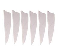 SHARROW 50pcs Tiro con Arco Plumas de Flecha Plumas para Flechas Natural Fletching 3 Pulgadas 4 Pulgadas 5 Pulgadas Pluma de Escudo (Blanco, 4 Inch)