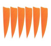 SHARROW 50pcs Tiro con Arco Plumas de Flecha Plumas para Flechas Natural Fletching 3 Pulgadas 4 Pulgadas 5 Pulgadas Pluma de Escudo (Naranja, 4 Inch)