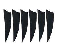 SHARROW 50pcs Tiro con Arco Plumas de Flecha Plumas para Flechas Natural Fletching 3 Pulgadas 4 Pulgadas 5 Pulgadas Pluma de Escudo (Negro, 5 Inch)