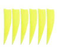 SHARROW 50pcs Tiro con Arco Plumas de Flecha Plumas para Flechas Natural Fletching 3 Pulgadas 4 Pulgadas 5 Pulgadas Pluma de Escudo (Amarillo Claro, 4 Inch)