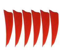 SHARROW 50pcs Tiro con Arco Plumas de Flecha Plumas para Flechas Natural Fletching 3 Pulgadas 4 Pulgadas 5 Pulgadas Pluma de Escudo (Rojo, 3 Inch)