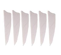 SHARROW 50pcs Tiro con Arco Plumas de Flecha Plumas para Flechas Natural Fletching 3 Pulgadas 4 Pulgadas 5 Pulgadas Pluma de Escudo (Blanco, 5 Inch)