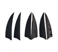 SHARROW 50piezas Plumas de Flecha 3 Pulgadas Tiro con Arco Plumas para Flechas Natural Fletching (Negro)