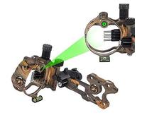 SHARROW Bow Sight 5 Pin / 7 Pin Vista de Arco Compuesto Retina Micro Ajustable Miras para Arcos Compuestos Vista 0.019 Fibra óptica para Tiro al Arco(DB9170 Camo(7 Pin))