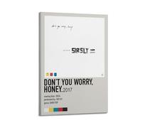 SHARU I EBRHU Póster de pared con texto en inglés "Don't You Worry, Honey - Sir Sly Sly", pintura moderna para sala de estar, dormitorio, 20 x 30 cm, estilo marco