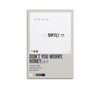 SHARU I EBRHU Póster de pared con texto en inglés "Don't You Worry, Honey - Sir Sly Sly", pintura moderna para sala de estar, dormitorio, 60 x 90 cm, estilo sin marco