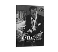 SHARU I EBRHU Póster de pared con texto en inglés "In A Lonely Place" (60 x 90 cm), diseño moderno para sala de estar, dormitorio, estilo marco