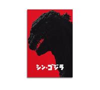 SHARU I EBRHU Shin Godzilla - Póster de lienzo para pared, pintura moderna para sala de estar, dormitorio, 50 x 75 cm, estilo sin marco