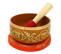 Sharvgun Cuenco tibetano budista para meditación, 2º Chakra Swadhistana o naranja sacro para meditación, cuencos tibetanos del Himalaya de 5 pulgadas