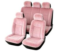 shashou Cojín de Felpa de Invierno para Asiento de Coche para Daihatsu Move/Rochy/Sirion/Terios/Yrv/Materia, Accesorios de Moda, Transpirable Comodidad,Pink
