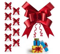 SHATCHI 10 Lazos Grandes Rojos de 50 mm/5 cm para Pared de Fiesta, envoltorios de Regalo, árboles de Navidad, Bodas, cestas de cumpleaños, decoración de floristería