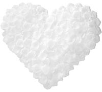 SHATCHI 100 pétalos de Rosa de Seda Blanca como la Nieve, para el día de la Madre, Boda, Confeti, Aniversario, decoración de Mesa, Bautizo, Flores