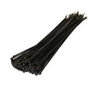 SHATCHI 100 unidades-500 bridas de plástico de nailon fuerte negro con cierre automático de 100 mm/200 mm/300 mm de largo, color, 100pcs (Gifts 4 All Occasions Ltd 5060419799136)