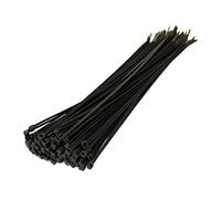 SHATCHI 100 unidades de 500 bridas de plástico de nailon resistente negro con cierre de cremallera, organizador de 100 mm/200 mm/300 mm de largo, 500 unidades
