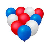 Shatchi 11153-BALLOONS-RBW-MIXED-100-PK 100 Globos rojos y blancos y azules GB Union Jack Royal Wedding National Day Street Party Decorations UK Reino Unido
