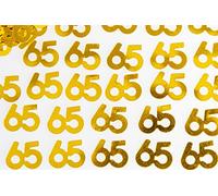SHATCHI 14 g oro 65 cumpleaños confeti lámina metálica brillante mesa esparcidor espolvorea edad cumpleaños fiesta decoraciones, 12 mm