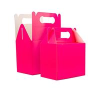 SHATCHI 20 cartón de Color Rosa Intenso para Llevar Almuerzo, cumpleaños, Boda, Comida, Tartas, Fiestas, Bolsas de botín para niños, Hot Pink, Pack (Gifts 4 All Occasions Ltd 9819)