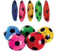 SHATCHI 20 Pelotas de fútbol inflables de PVC, para Interiores y Exteriores, para Playa, Juegos de Fiesta, Juguetes de Verano, 20 cm, sin inflar
