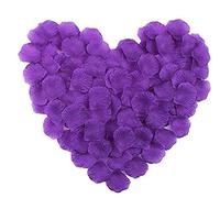 SHATCHI 200 pétalos de Rosa de Seda, Color Morado Oscuro, para el día de la Madre, Boda, Confeti, Aniversario, decoración de Mesa, Bautizo, Flores
