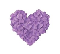 SHATCHI 200 pétalos de Rosa de Seda Morado Claro para el día de la Madre, Boda, Confeti, Aniversario, decoración de Mesa, Bautizo, Flores dispersas