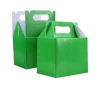 SHATCHI 30 Bolsas de cartón de Color Verde para Llevar Almuerzo, cumpleaños, Boda, Comida, Pastel, Fiesta, Caja de botín para niños