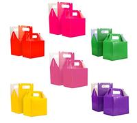 SHATCHI 30 Bolsas de cartón de Colores Surtidos para Almuerzo, cumpleaños, Boda, Comida, Pastel, Fiesta, para niños