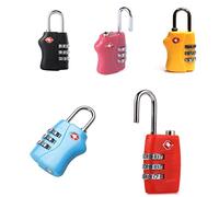 Shatchi 6195-TSA-LOCKS-ANY-2PK Juego de 2 candados de equipaje aprobados por la TSA 3 candados de combinación para maleta de viaje, cualquier color disponible, multi , color/modelo surtido